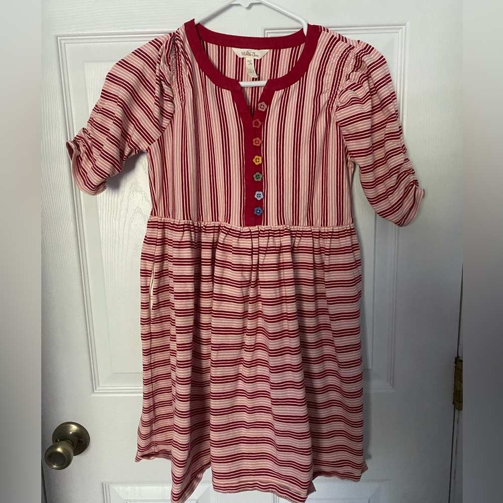 Matilda Jane Striped dress with flower buttons